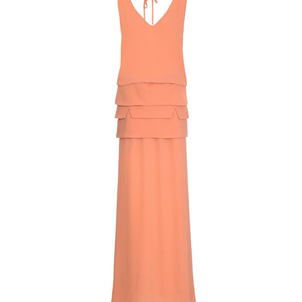 Long dress in silk by Brazilian Teti Gio